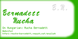 bernadett mucha business card